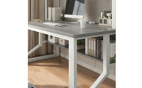 Modern Design Study Table with Bookshelf Spacious Desktop Integrated Desk and Bookcase for Students, Bedroom