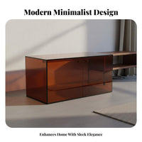 Modern Design TV Cabinet with Shelves Modular Design Stackable Storage Cube Multi-Functional Media Console Large Capacity for Homeowners, Families, Movie Lovers, Living Room, Bedroom, Study