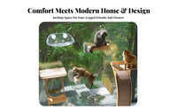 Multimulti-tier Design Suction gripper feline Condo Sunbathing area Pet Furniture Space-Saving pane resting area Transparent Capsule for felines, Apartment Dwellers, Indoors, Living Room, Bedroom