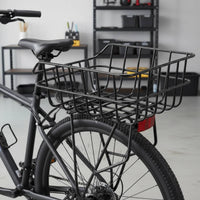 Rear Bike Basket Easy Installation Cycle Cargo Basket Waterproof Cover Included for Students, Commuters, Shopping, Delivery