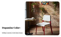 Stackable Design Two-Tsingle Nesting Chair two-tsingle color scheme design Household Furniture Scandinavian Inspired Ergonomic rearrest for Guests, Homeowners, Renters, Dining Room, Kitchen, Balcony, Bedroom