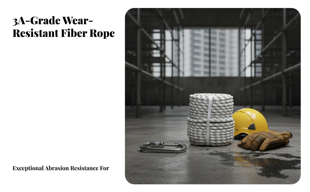 High-Altitude Work Rope Wear-Resistant Exterior Wall Cleaning Kit Double Braided Hanging Seat Board for Construction Workers, Building Maintenance
