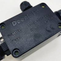 Junction Box for Garden Lighting and Outdoor Lighting, IP66 Waterproof Electrical Junction Box with Terminal Block, 3 Pin Connector, PC Material