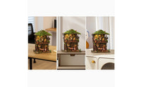 DIY Treehouse Kit Woodland Miniature House with Light String Miniature House with LED Light Creative Bookcase Insert Decorative