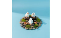 Vivid Details Miniature Duck Figurine Realistic Design Micro Landscape Duck Outdoor Safe for Pond