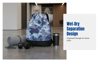 Aquatic Bag, Sports Bag, Gym Bag, Unisex, Dry Wet Separation, Shoe Pocket, Travel, Portable