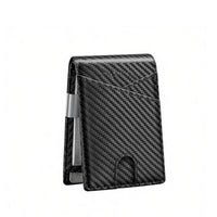 Electronic Security Blocking Carbon Fiber Bifold Wallet Long-Lasting Slim Bifold Wallet Lightweight Front Pocket Card Holder