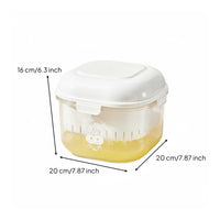 Food Grade Material Yogurt Whey Separator Reusable Yogurt Strainer Airtight Lid Whey Separator Container Versatile for Health Enthusiasts, Home Cooks, Meal Prep, Breakfast Making