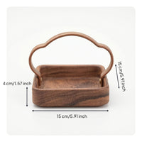 Wooden Walnut Serving Tray Natural Walnut Tray Portable Premium for Hosts, Tea Service