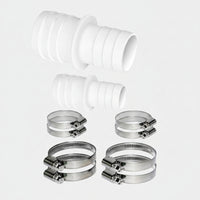 2 Pieces Pool Hose Adapter with Clamps Watertight Pool Hose Adapter