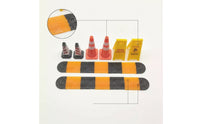 8 Pieces Small-Scale Speed Bumps Mini Traffic Accessory Set Realistic Toy Traffic Cones Sturdy for Model Collectors