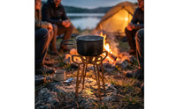 Lightweight Stainless Steel Fire Bowl Base Compact Foldable Fire Bowl Stand Long-Lasting Rust Resistant for Backpackers