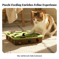 Interactive Treat Toy Mental Stimulation Cat Treat Brain-Teaser Feeder