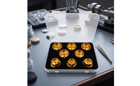 8 Pieces Watch Movement Holder Set with Storage Case Stable Watch Movement Holder Metal for Hobbyists