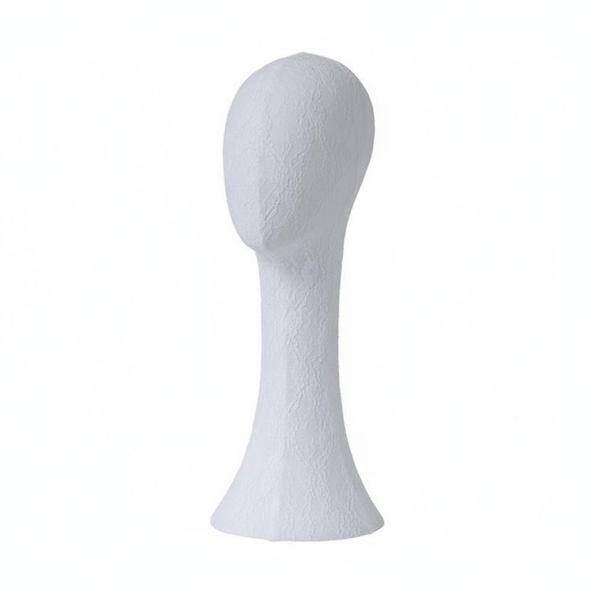 Mannequin Head Stand Elegant Design Textile Covered Head Form Stable Base
