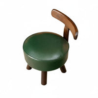 Swivel Ottoman Wooden Construction Padded Comfort for Child Seating