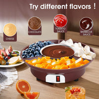 Electric Chocolate Cheese Fondue Melting Pot with Thermostat, US Plug