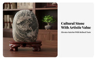 prepared to Display Natural stsingle piece Stand Detailed Design House Decoration Weather-Resistant Stsingle Sculpture for Feng Shui Believers, Religious Individuals, Living Room, Home, Entryway, Patio