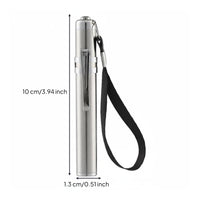 365nm Wavelength Fluorescent Agent Tester Pen Stainless Steel Body Pen Light Multifunctional Handheld Blacklight Lightweight for Parents, Collectors, Household Inspection, Camping