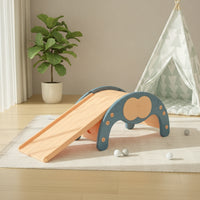Child-Safe Climbing Arch with Mat Compact Climbing Frame with Slide Long-Lasting Wooden Play Gym Easy to Assemble for Toddlers, Living Room