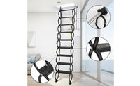 Motorized Retractable Attic Staircase Foldable Wall-Mounted Attic Stairs Collapsible Wall-Mounted Folding Stairs Indoor for Homeowners