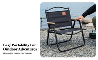 space-saving Folding Lowcontour Camp Chair Foldable Camping Equipment with rearrest Portable Seat Lightweight for Campers, Beachand travelers, Concert and travelers
