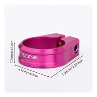 Seatpost Clamp with Titanium Screw Low-Profile Seatpost Clamp Rigid Hardware for Cyclists