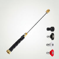 High-Pressure Washer Attachment with Interchangeable Nozzles Garden Hose Nozzle Cleaning Attachment Metal Cleaning Tool