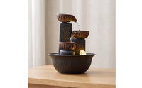 3-Tier Desktop Water Feature Small Tabletop Water Feature with Tranquil for Desk