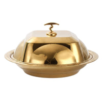 Heat Resistant Polished Finish Fruit Tray with Lid Domed Dome Lid Stainless Steel Serving Platter