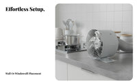Powerful Suction Portable Kitchen Exhaust Fan Installation-No-Installation Stovetop Smoke Extractor High Airflow Kitchen Ventilation Fan All-Metal Body for Apartment Dwellers, DIY Enthusiasts, Small Areas, Garage, Basement, Windowsill