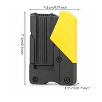 Black Plastic Tape Measure Safety Buckle Screw-Fastened Tape Measure Holder Clip Ribbed Side Panel Safety Buckle Clip Mounting Plate