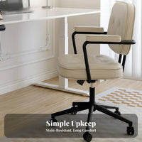 Ergonomic Design Highspine Task Chair Breathable textile rotating Seat Thick Foam padding Office Furniture Lumbar spinerest for Students, gaming enthusiasts, teleworking Workers, Study Room, Gaming Setup, Workplace, Workstation