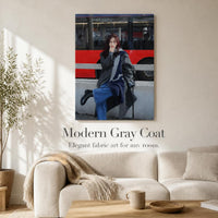 Autumn/Winter Korean Style Coat Outfit Poster for Clothing Stores