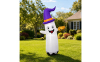 Inflatable Inflatable Ghost with Witch Hat Outdoor Inflatable Ghost Weather-Resistant Yard Decoration Spooky for Homeowners, Families, Lawn, Porch