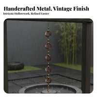 Creates Soothing Sounds Rotating Rain Chain Weather Resistant Rain Chain Long-Lasting for Patio, Porch, Gazebo