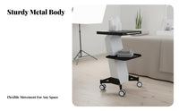 Cosmetic Tool Trolley 360-Degree Rotating Casters Wheeled Beauty Trolley Heavy Duty Spa Machine Rolling Stand for Cosmetic Specialists