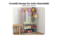 Exercise Mat Storage Rack Space Saving Design Rolling Exercise Mat Cart Large Capacity Fitness Equipment Organizer Cart for Narrow Areas, Living Room