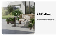 4 Pieces 4-Piece Woven Sofa Set Nordic Design Patio Furniture luxuriously soft pads colorfast Resistant for Families, Balcony