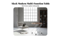 Clear Design Transparent C-Shaped Nightstand Movable with casters Sofa Side Table Modern aesthetic Rolling Cart Mobile for Apartment Dwellers, Remote Workers, Living Room, Couchside, Bedroom, Small Spaces