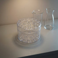 Transparent Flower-Arranging Holder Clear Holder with Perforated Top Cylindrical Floral Stem Organizer Compact for Florists, Diy Decorators, Vases, Table Centerpieces, Home Decor