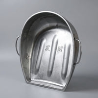 Iron Grain Scoop with Side Handles Deep-Basin Seamless Metal Ladle Versatile for Farmers, Granaries