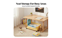 Movable with casters Mobile under-table Book container Easy to Move Classroom Organizer Space Saving Rolling cart Large Capacity for Students, Children, Office Workers, School, Dorm Room, Home, Bedroom