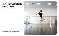 Heavy-Duty Freestanding Ballet Barre Easy Assembly Portable Dance Barre No Tools Required Portable Dance Bar for Adults, Dancers, Beginners, Home, School, Gym