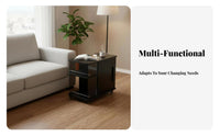 With casters Mobile Storage Side Cabinet Multifunctional Multi-Tier Utility Table Space Saving &coffee utility cart space-efficient Design for Apartment Dwellers, homeowners, Office Workers, Living Room, Small areas, Bedroom, Kitchen