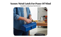 Multi-Functional Hand-Carry Tool Case Portable Toolbox Heavy-Duty Utility Box Reinforced Bottom for Repairmen, DIY Enthusiasts, Homeowners