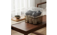 Clear Tea Storage Container with Lid Large Capacity Display Case for Living Room