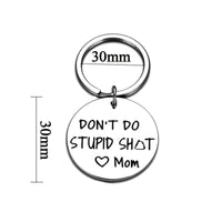 Engraved Message Keychain Mirror Polished Custom Message Keyring Long-Lasting