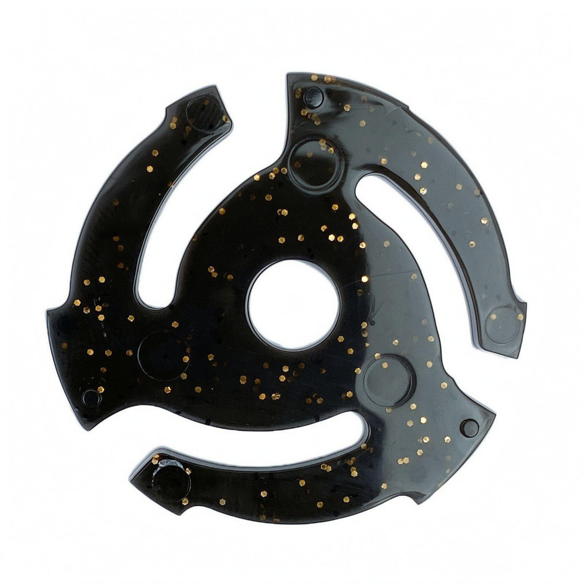 LP 45 Adapter ABS Plastic 45 RPM Adapter Insert Vinyl Stabilizer Speckled Music Accessory Curved Design