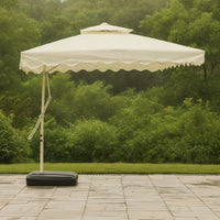 Cantilever Patio Umbrella Hand-Crank Layered-Top Patio Umbrella Vented for Backyard, Poolside